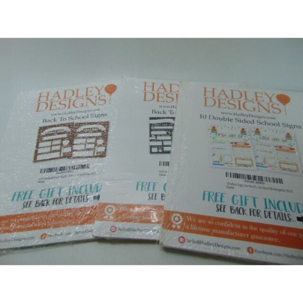Hadley Designs Double Sided School Signs - 3 Variations/10 ea First Day/Last Day